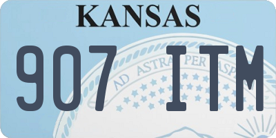 KS license plate 907ITM