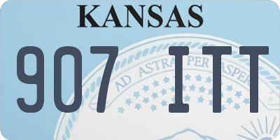 KS license plate 907ITT