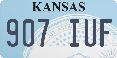 KS license plate 907IUF