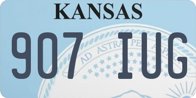 KS license plate 907IUG