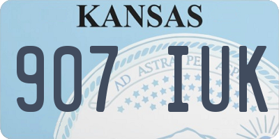 KS license plate 907IUK