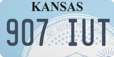 KS license plate 907IUT