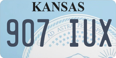 KS license plate 907IUX