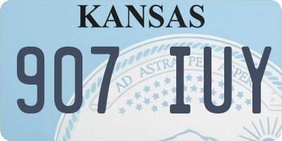KS license plate 907IUY