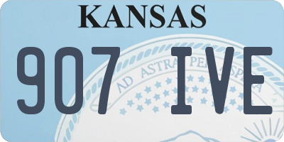 KS license plate 907IVE