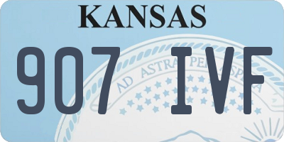 KS license plate 907IVF