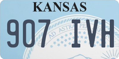 KS license plate 907IVH