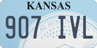 KS license plate 907IVL