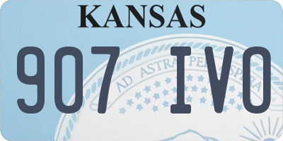 KS license plate 907IVO