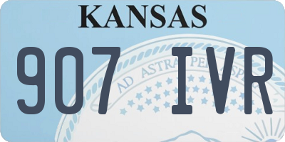 KS license plate 907IVR
