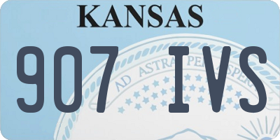 KS license plate 907IVS