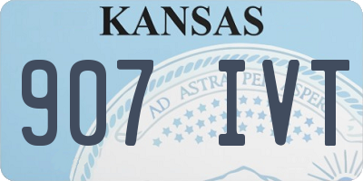 KS license plate 907IVT