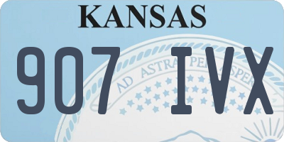 KS license plate 907IVX