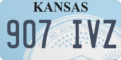 KS license plate 907IVZ