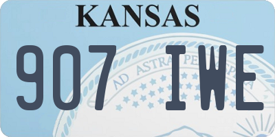 KS license plate 907IWE