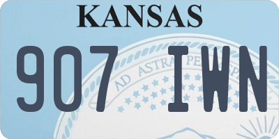 KS license plate 907IWN