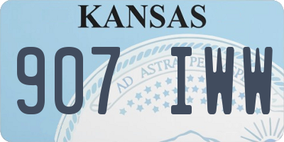 KS license plate 907IWW