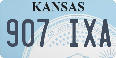KS license plate 907IXA