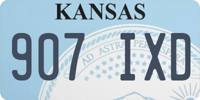 KS license plate 907IXD