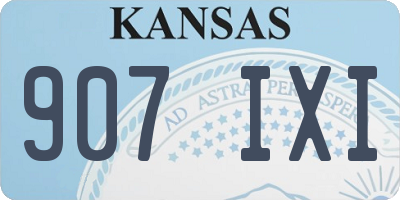 KS license plate 907IXI