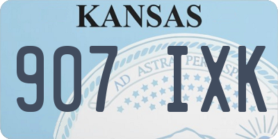 KS license plate 907IXK