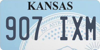 KS license plate 907IXM