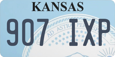 KS license plate 907IXP