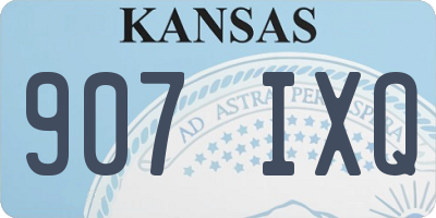 KS license plate 907IXQ