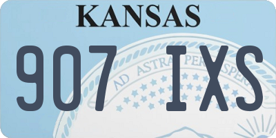 KS license plate 907IXS