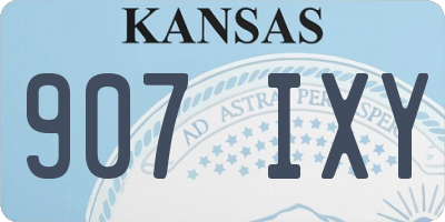 KS license plate 907IXY