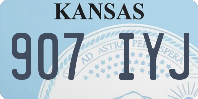 KS license plate 907IYJ