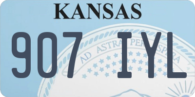 KS license plate 907IYL