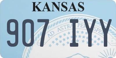 KS license plate 907IYY