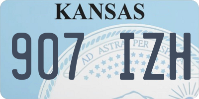 KS license plate 907IZH