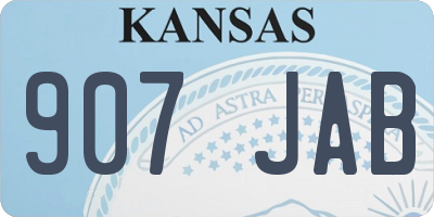 KS license plate 907JAB