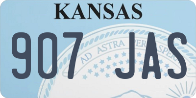KS license plate 907JAS