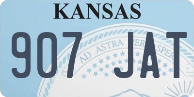 KS license plate 907JAT