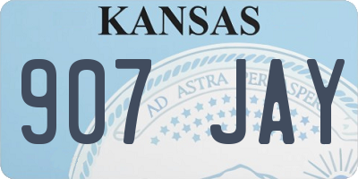 KS license plate 907JAY