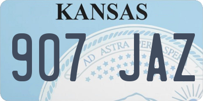 KS license plate 907JAZ