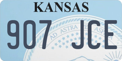 KS license plate 907JCE