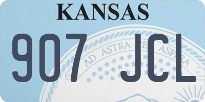 KS license plate 907JCL