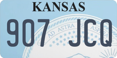KS license plate 907JCQ