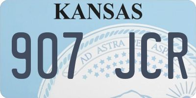 KS license plate 907JCR