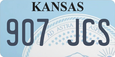 KS license plate 907JCS