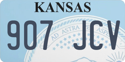 KS license plate 907JCV