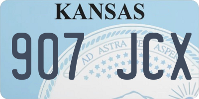 KS license plate 907JCX