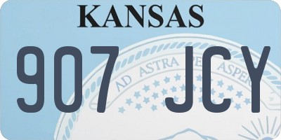 KS license plate 907JCY