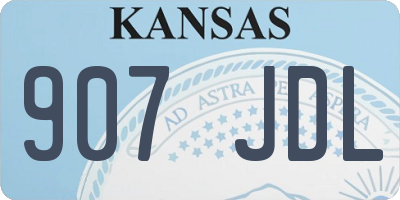 KS license plate 907JDL