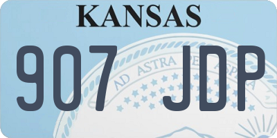 KS license plate 907JDP