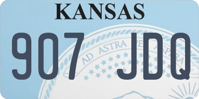 KS license plate 907JDQ